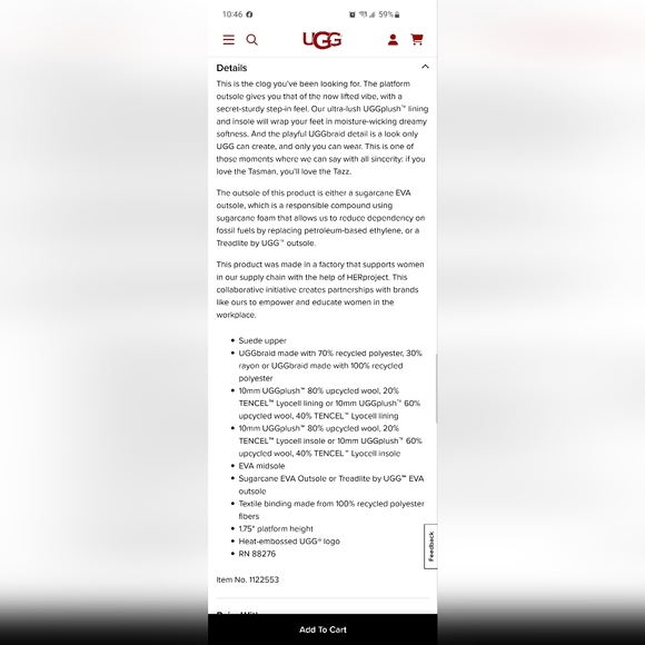 π²π UGG Tazz Slippers Woman's size 9 w/ Stanley Mistletoe Twist Quencher! π²π - Picture 8 of 12